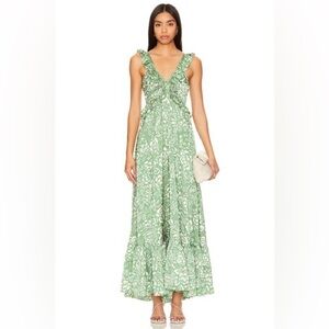Heartloom Green Floral Maxi Dress